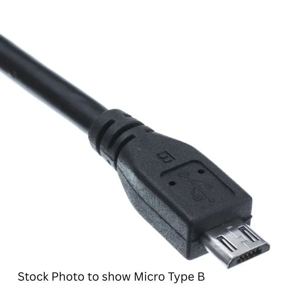 Assorted Length USB Type A to Micro Type B USB Cable Cord (2 Cables) Used.